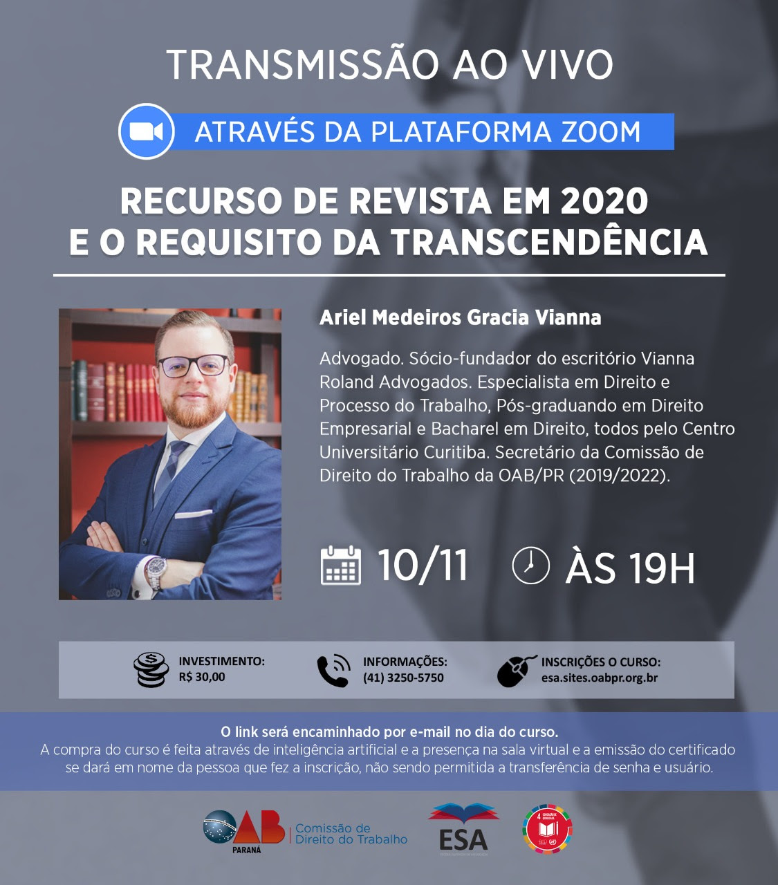 RECURSO DE REVISTA EM 2020 E O REQUISITO DA TRANSCENDÊNCIA 